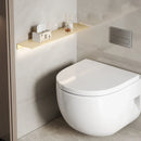 Estante de Baño Acero Inoxidable 304 Blanco Montaje en Pared
